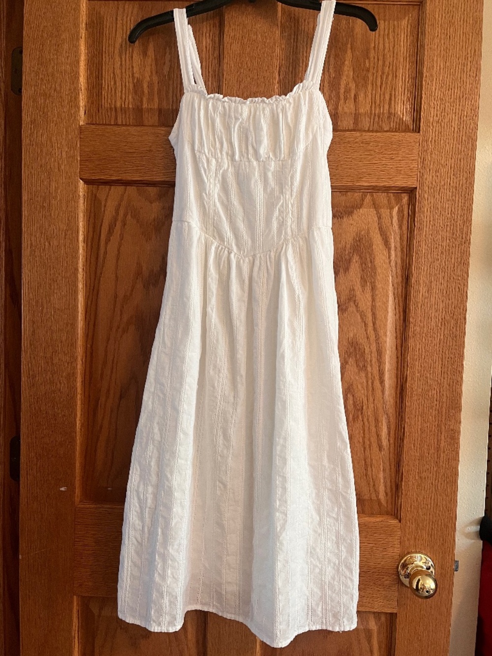Wild Fable white linen midi dress